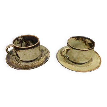 Set of 2 mugs + saucers Langenthal