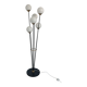 Mid Century Modern floor lamp in brass, marble, and opaline glass attributed to Stilnovo.