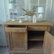 Vintage shallow oak sideboard, 2 drawers, 2 doors, 1 shelf.