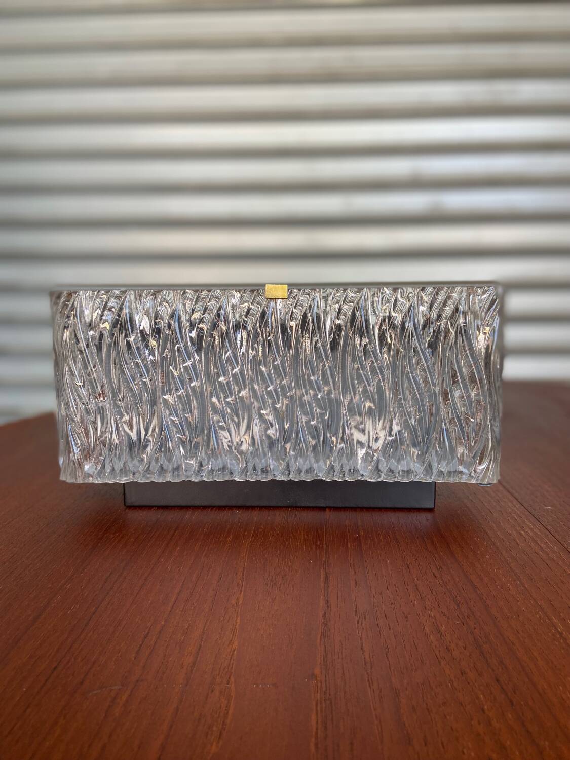 3 molded glass sconces 1950