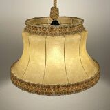 Vintage leather pendant lamp, 1950s.
