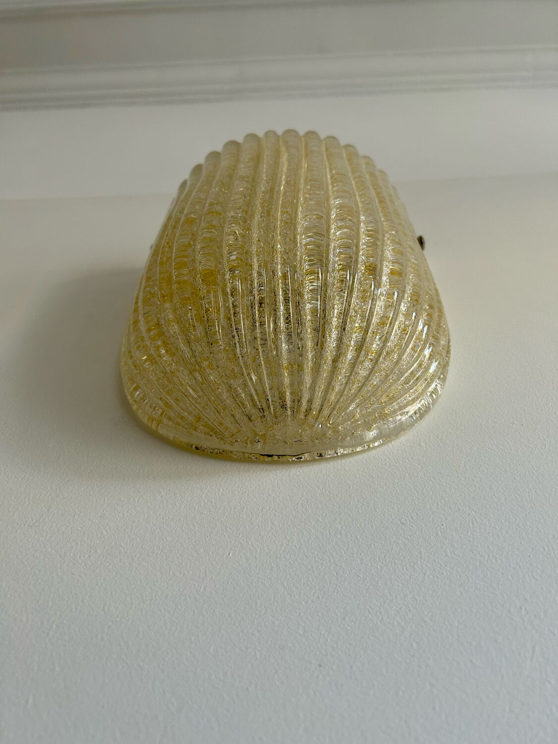 Pair of vintage murano wall lamps, zonca italy 1970