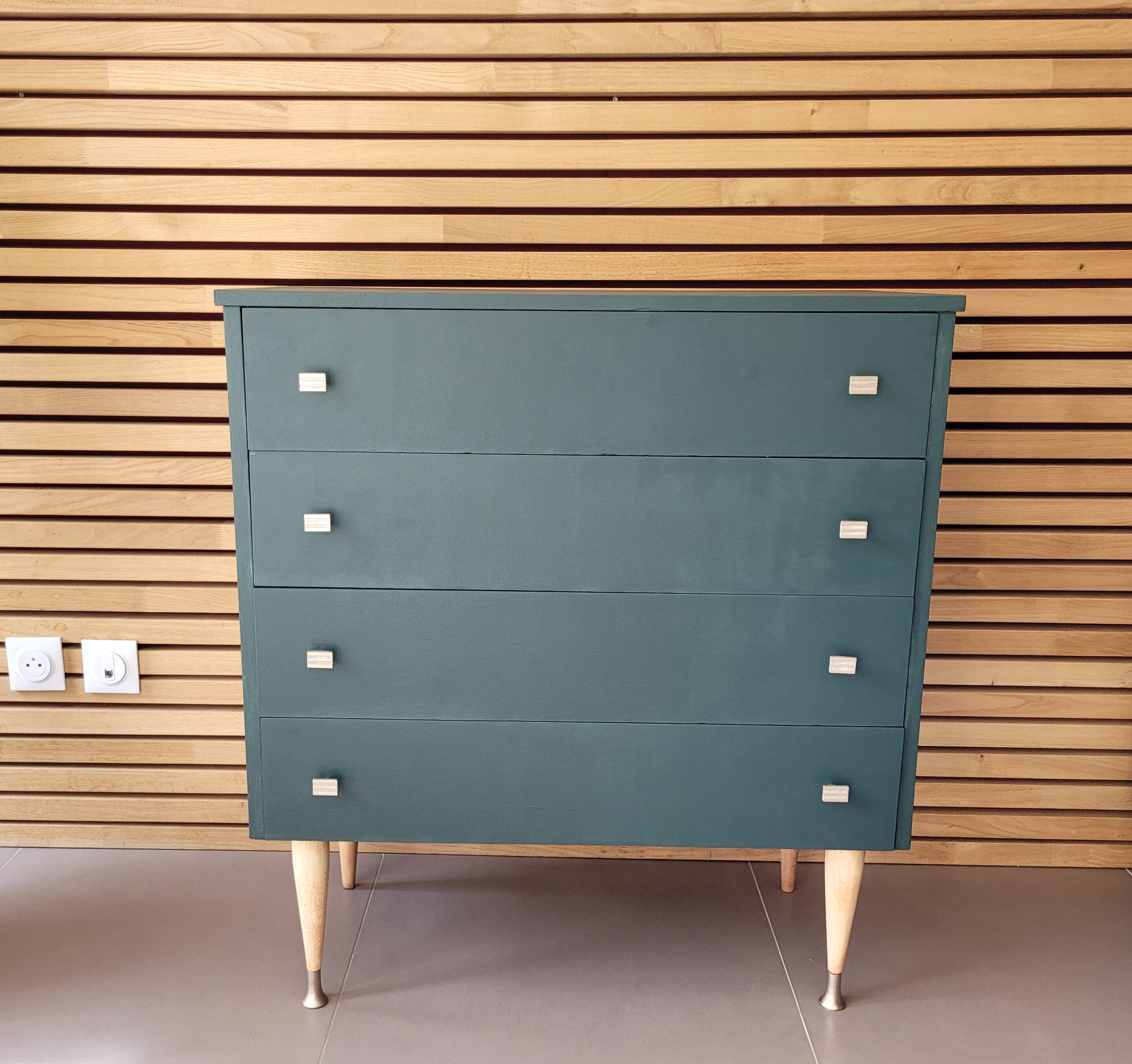 Commode vintage années 60 pieds fuseaux