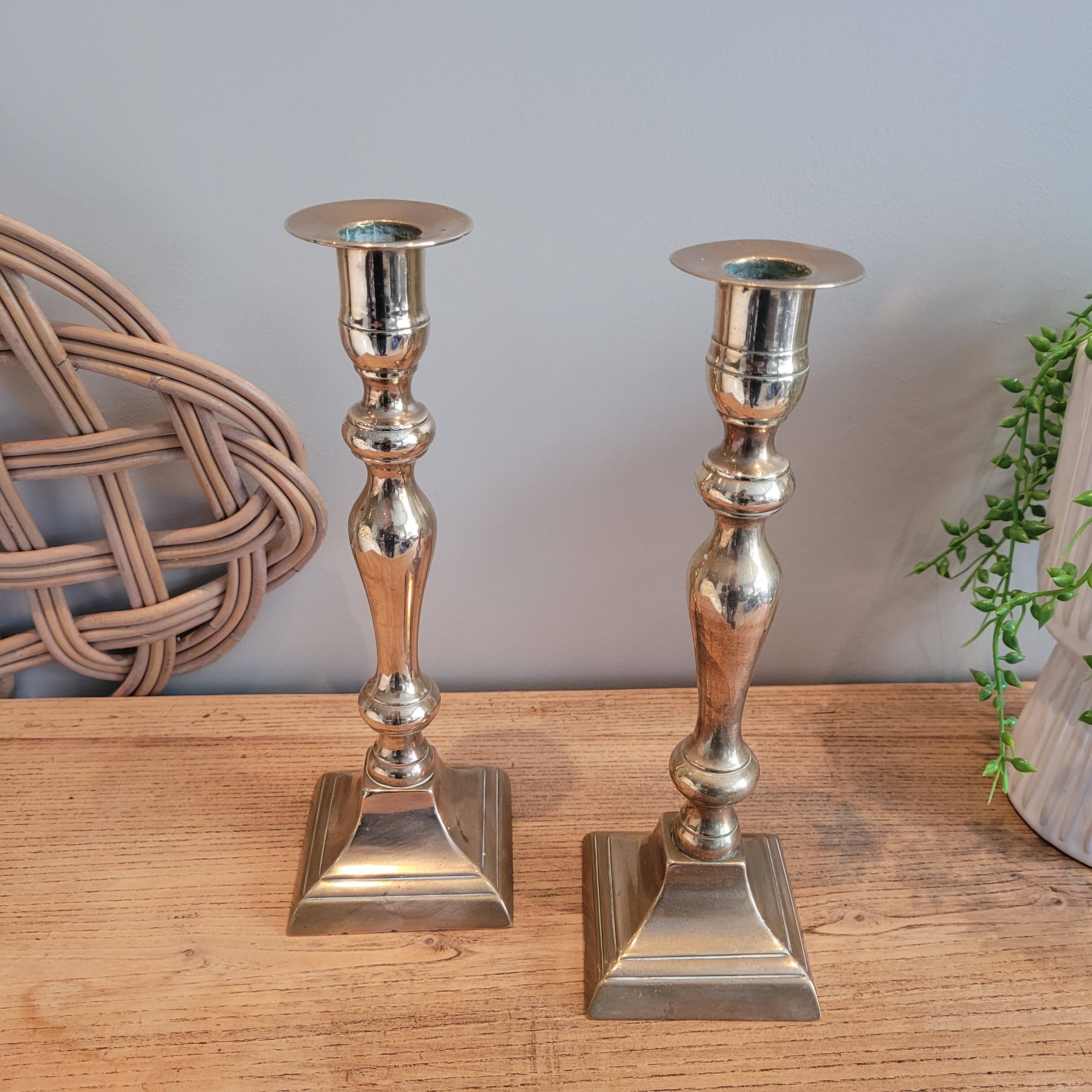 La Redoute x Selency pair of brass candle holders 01