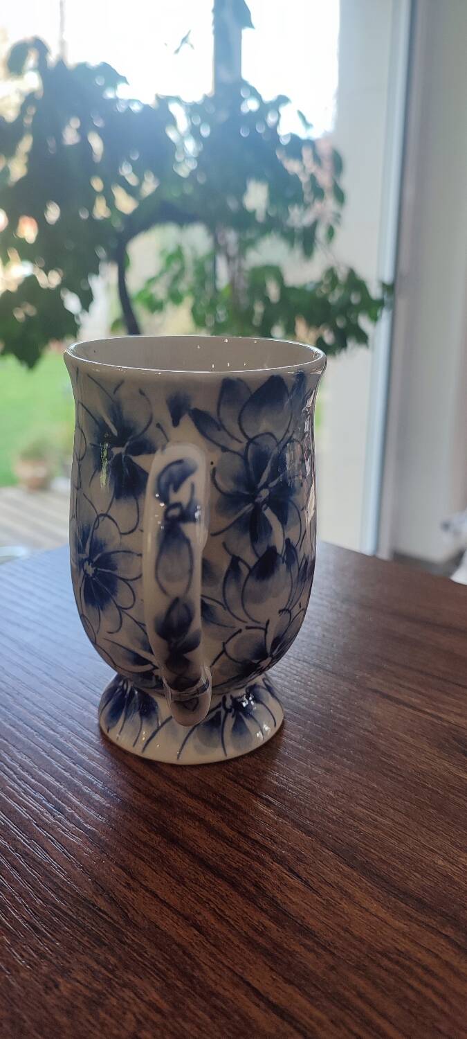 Antique Floral Porcelain Mug/Cup