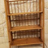 Vintage rattan folding shelf/bookcase