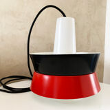 Fog and moerup pendant light - danish mid-century - vintage lamp - red & black - 1960s design