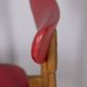 Pair of vintage 1960s chairs in wood and leather, italian design