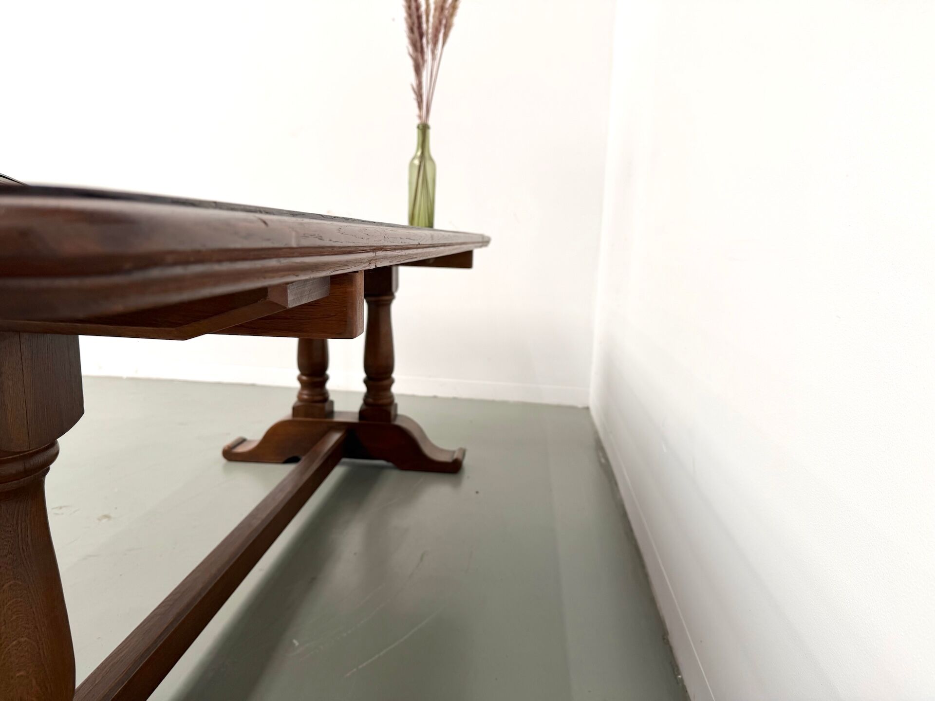 Table de ferme bourgeoise en chêne, années 50