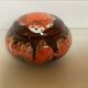 Vallauris ceramic box orange brown