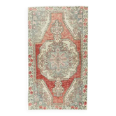 Tapis turc en laine orange fait main, années 1970