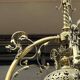 Grand antique chandelier in Gothic style.