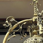 Grand antique chandelier in Gothic style.