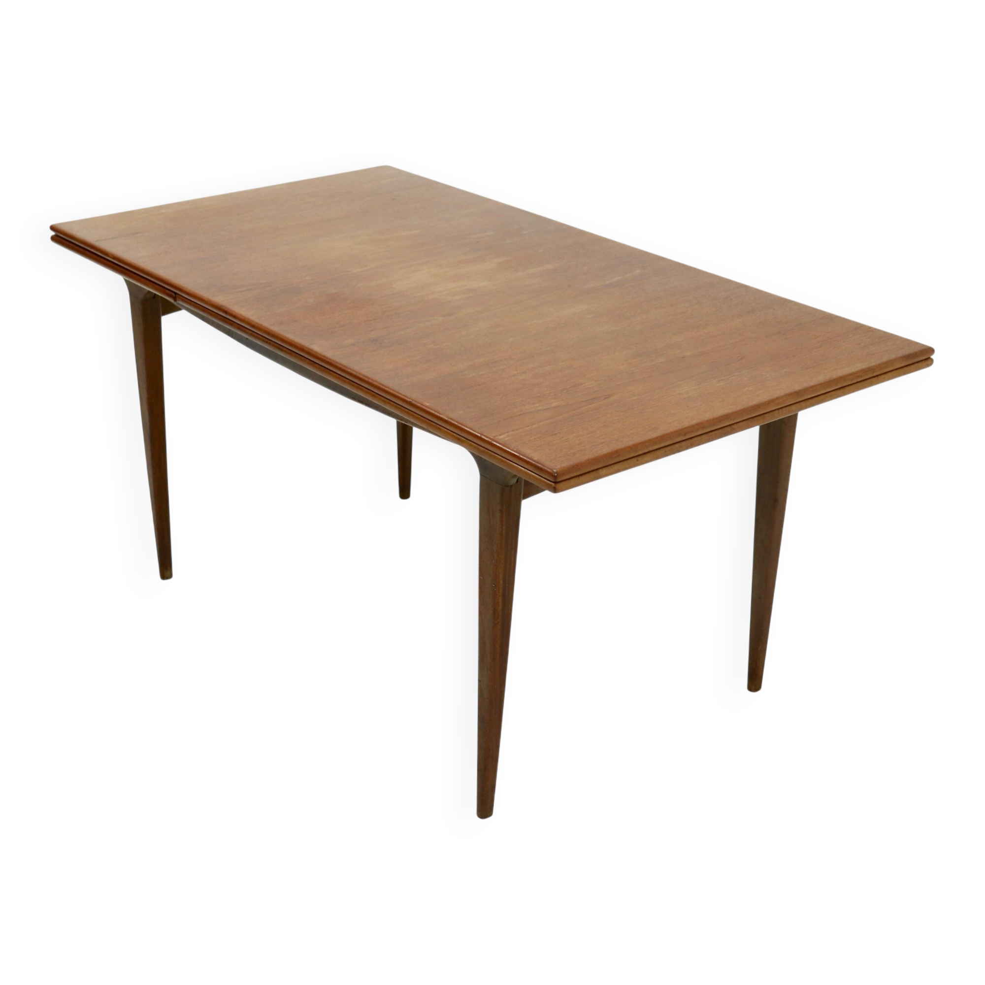 Sculptural Danish Design Extendable Teak Dining Table 1960s