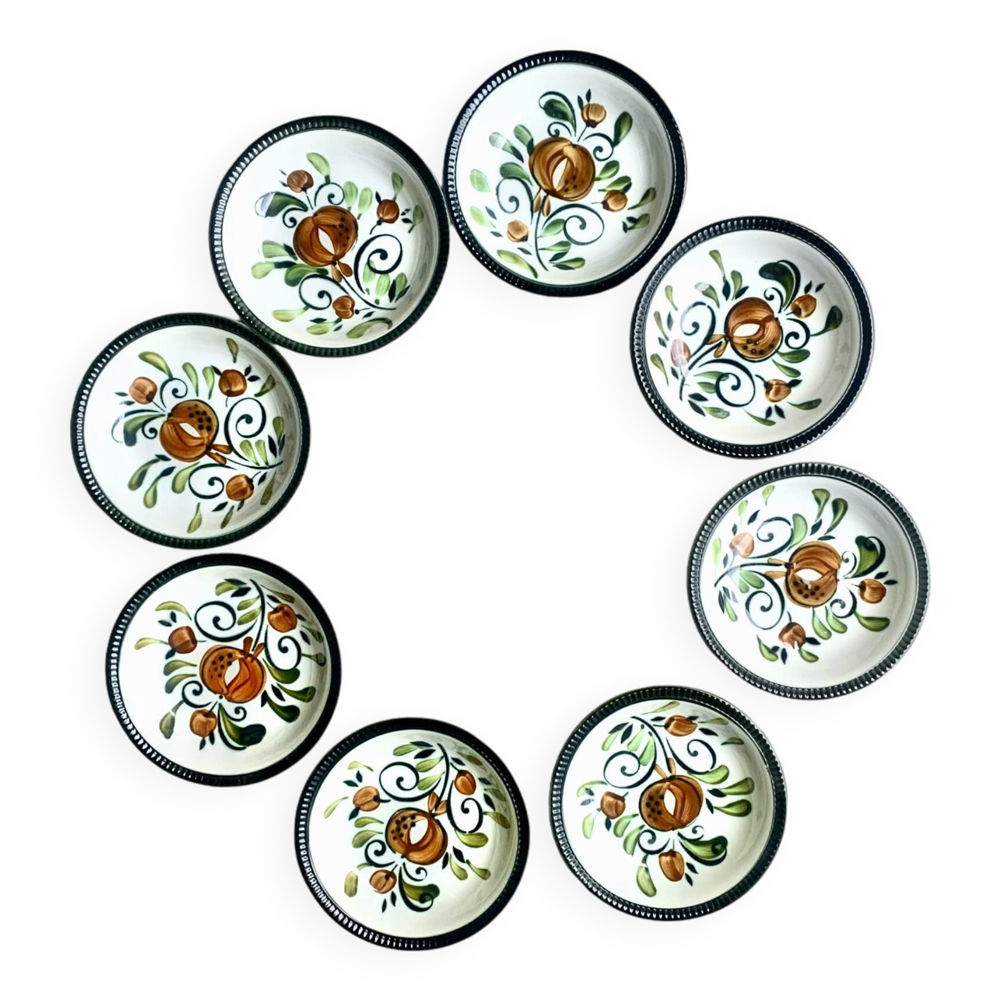 Set of 8 Boch La Louvière soup plates - Argenteuil series