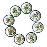 Set of 8 Boch La Louvière soup plates - Argenteuil series