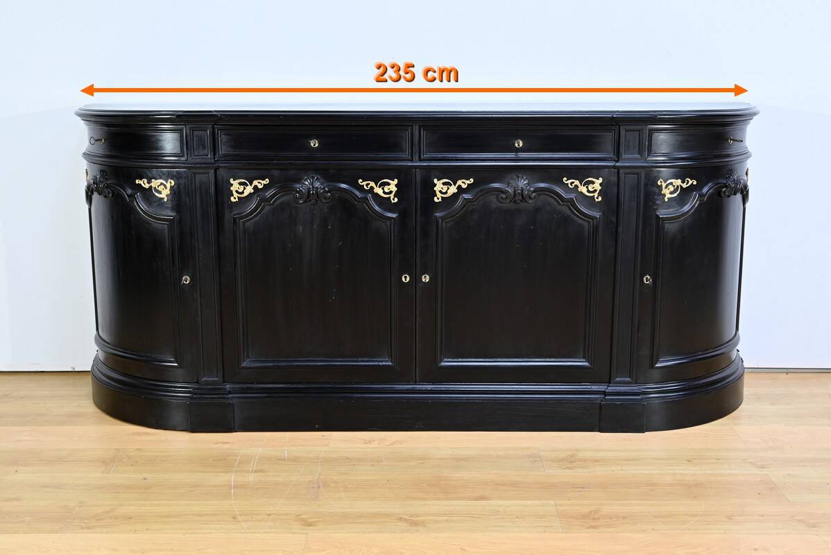 Sideboard of Blackened Oak Paneling, Regency style – Late 19th century