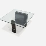 Mid-Century Italian Marble and Glass Coffee Table, 1970s