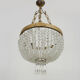 Old chandelier basket Napoleon III glass tassels, bronze structure. Chandelier tassels
