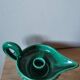 Vintage candle holder in green slip
