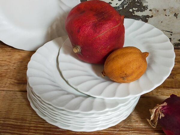 Neuf assiettes à mignardises en porcelaine fine Anglaises