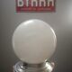 Ceiling lamp old opaline globe white base metal art deco 1930 ø 15 cm