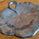Vintage 1950s Vallauris black matte ceramic pocket bowl.