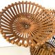 Vintage Wicker and Bamboo Amphora Umbrella Stand , Italy