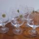 Very Pretty Set of 6 Arques Crystal Cognac and Brandy Glasses