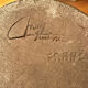 Glazed terracotta pitcher signed jean dubost
