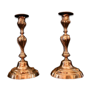 Paire de bougeoirs en - xixe