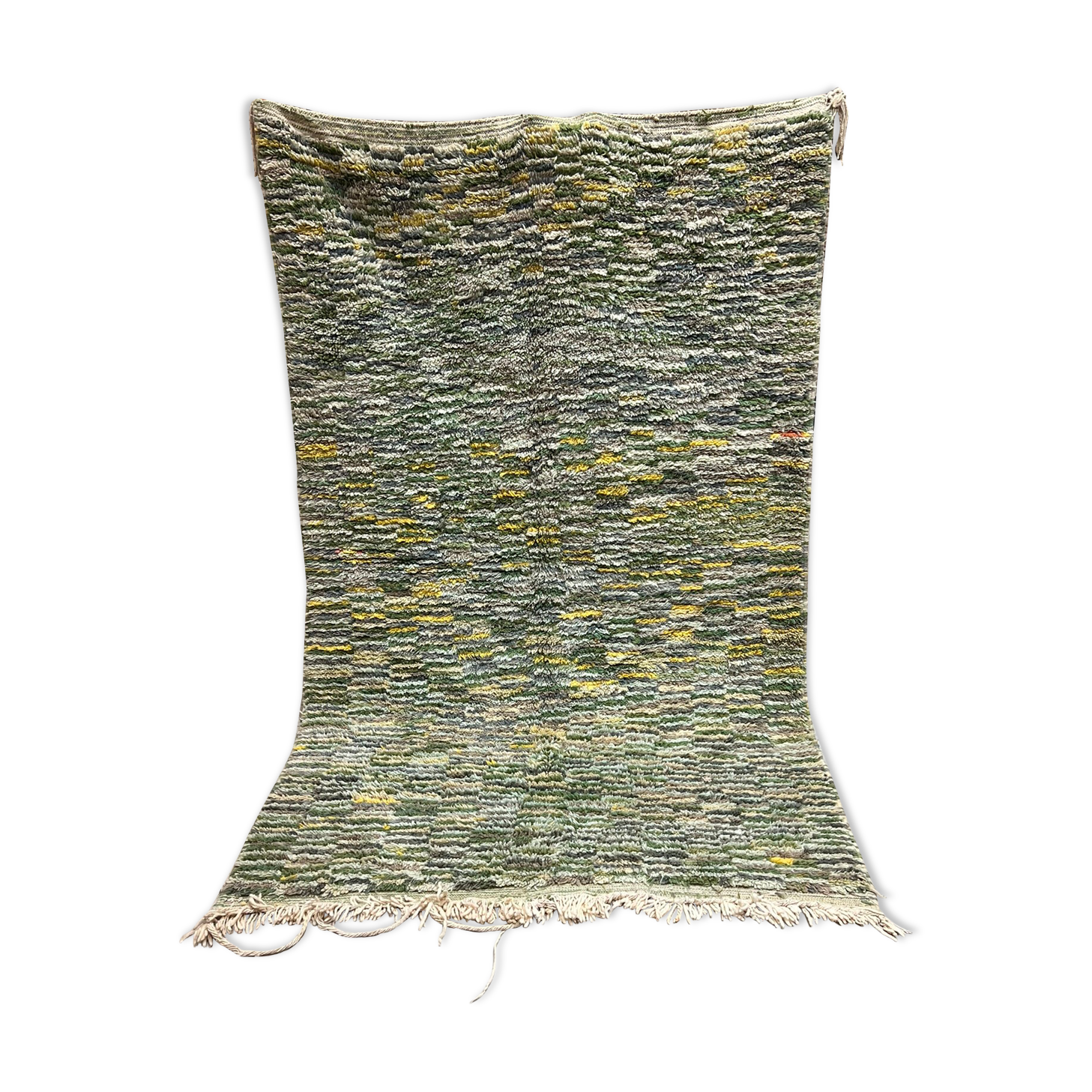 Mottled green carpet 155x250cm