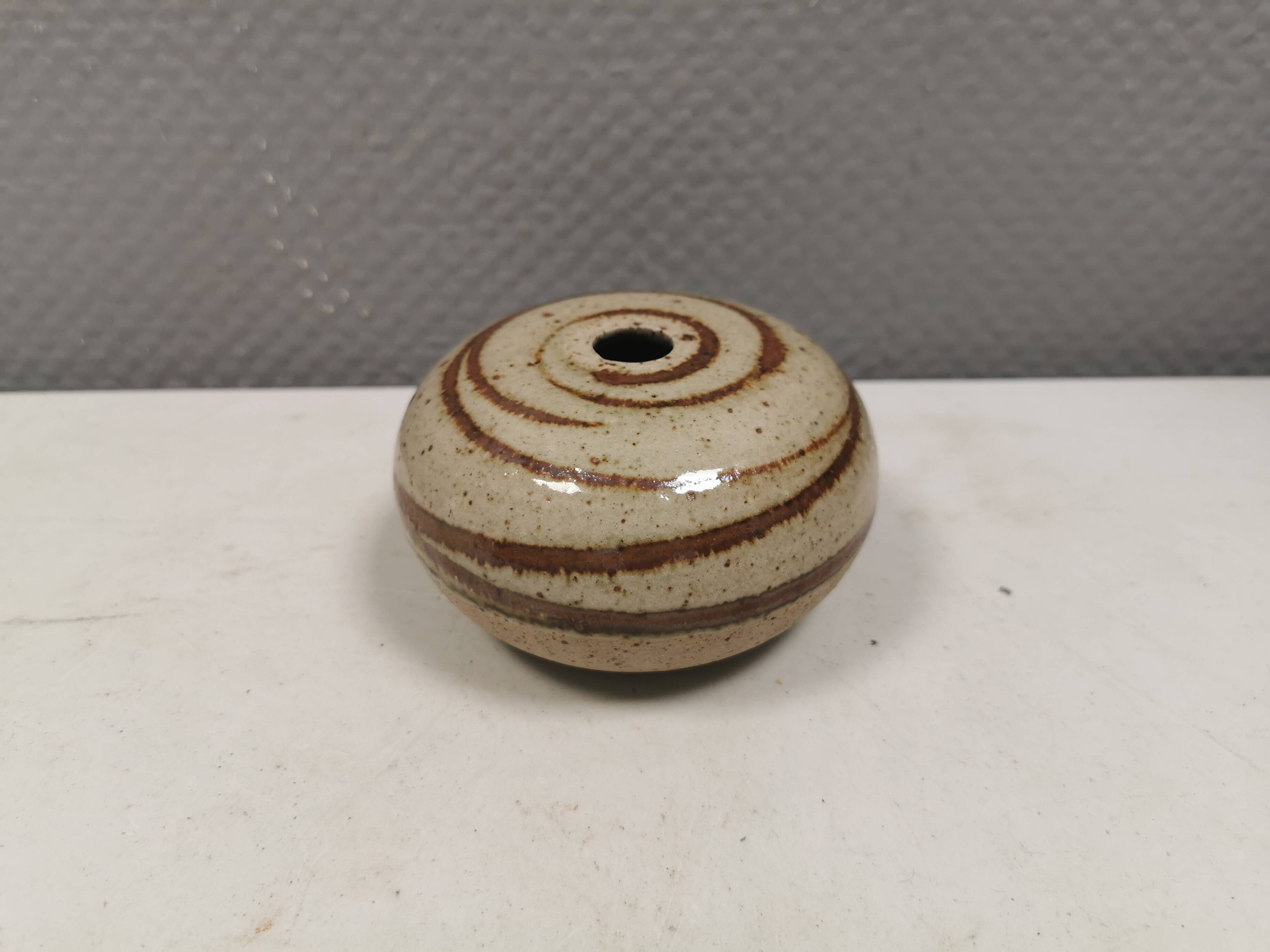 Beautiful ball vase Danish and from the 1980s.