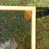 Pair of wood/smoked glass square coffee table