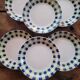 Digoin Sarreguemines dessert plates – Plaid pattern – 1970s