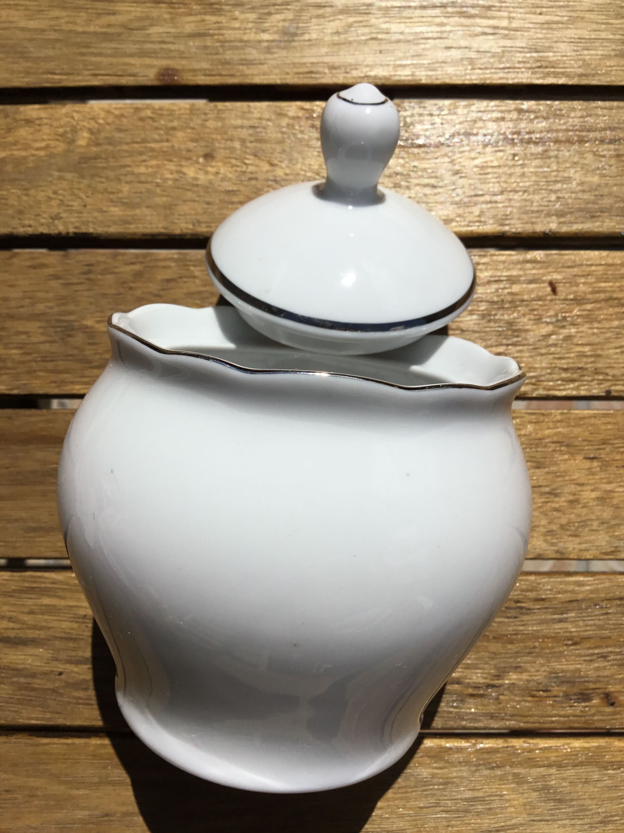 Porcelain sugar bowl