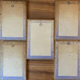 Paintings xix° portraits miltaire gouache uniform on ingres paper (cf. hergé)