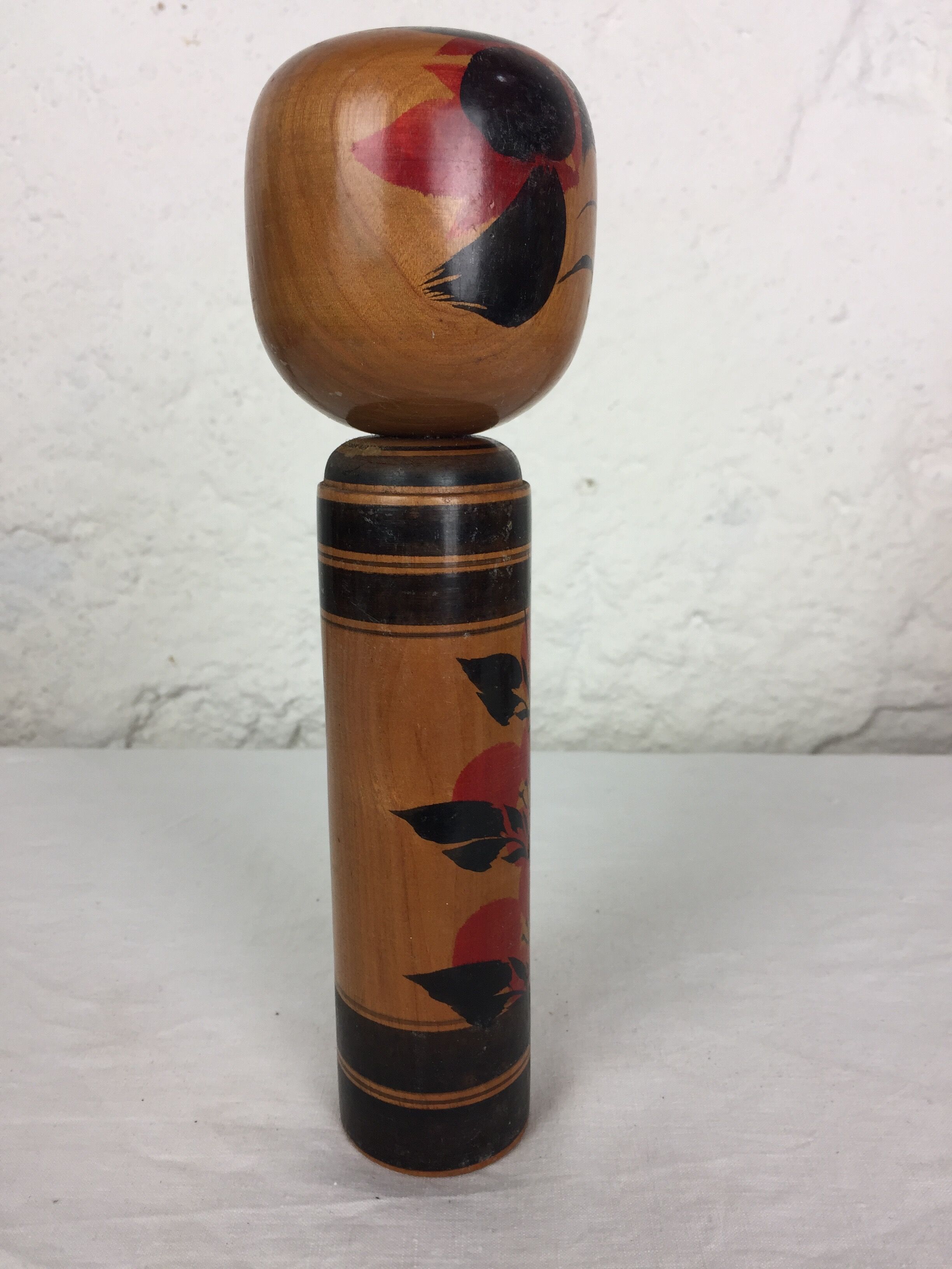Japanese Kokeshi hand-painted doll from the 1960s