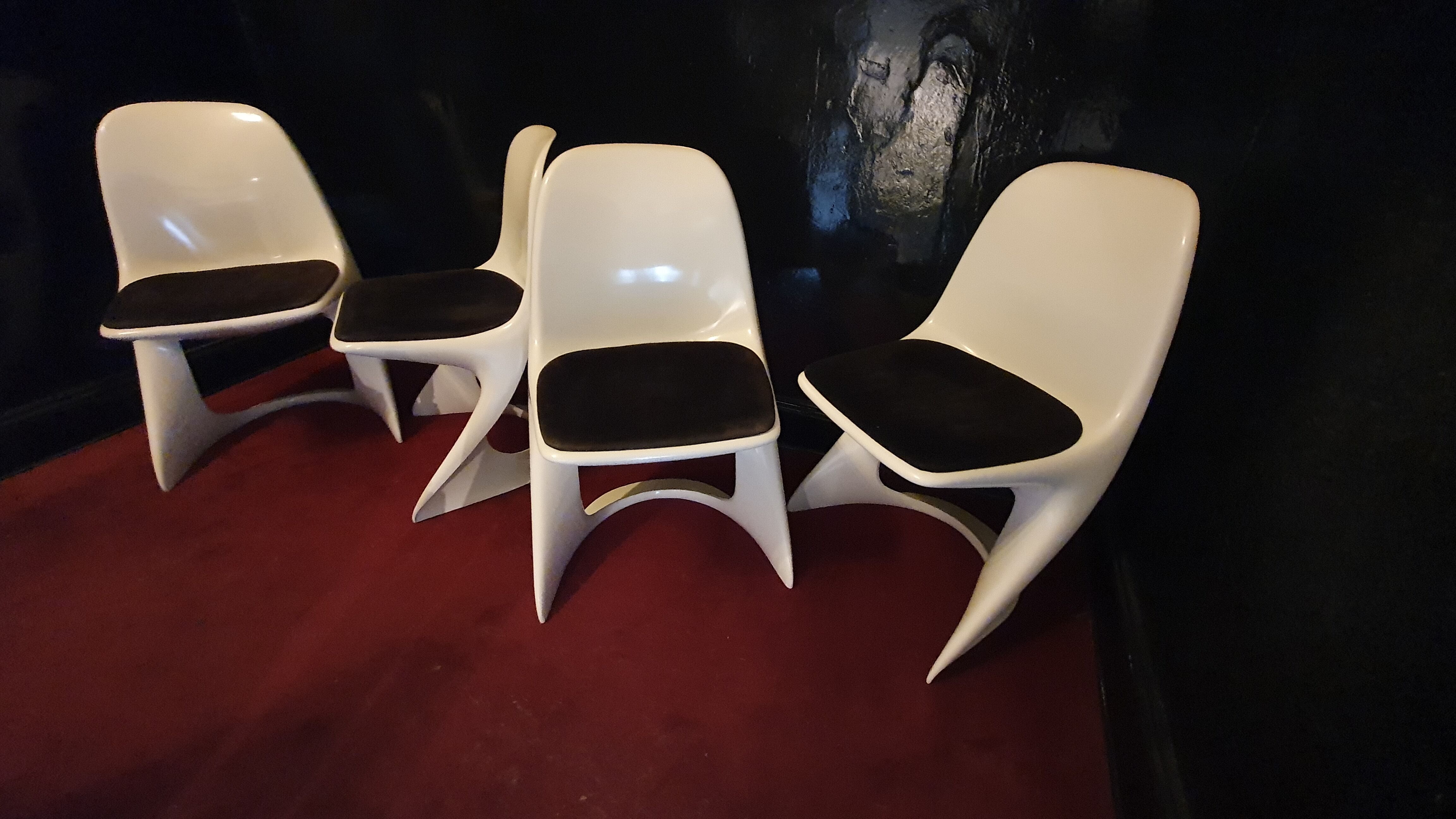 Lot 4 chaises casala vintage par Alexander Begge 1ère édition