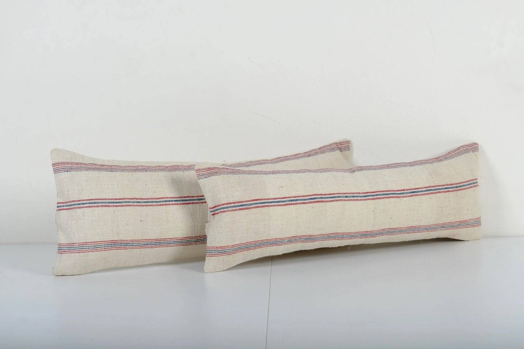 Set of 2 vintage Turkish cushion covers 20x58 cm