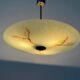 Art Deco ceiling light in green glass, 1940s, Germany