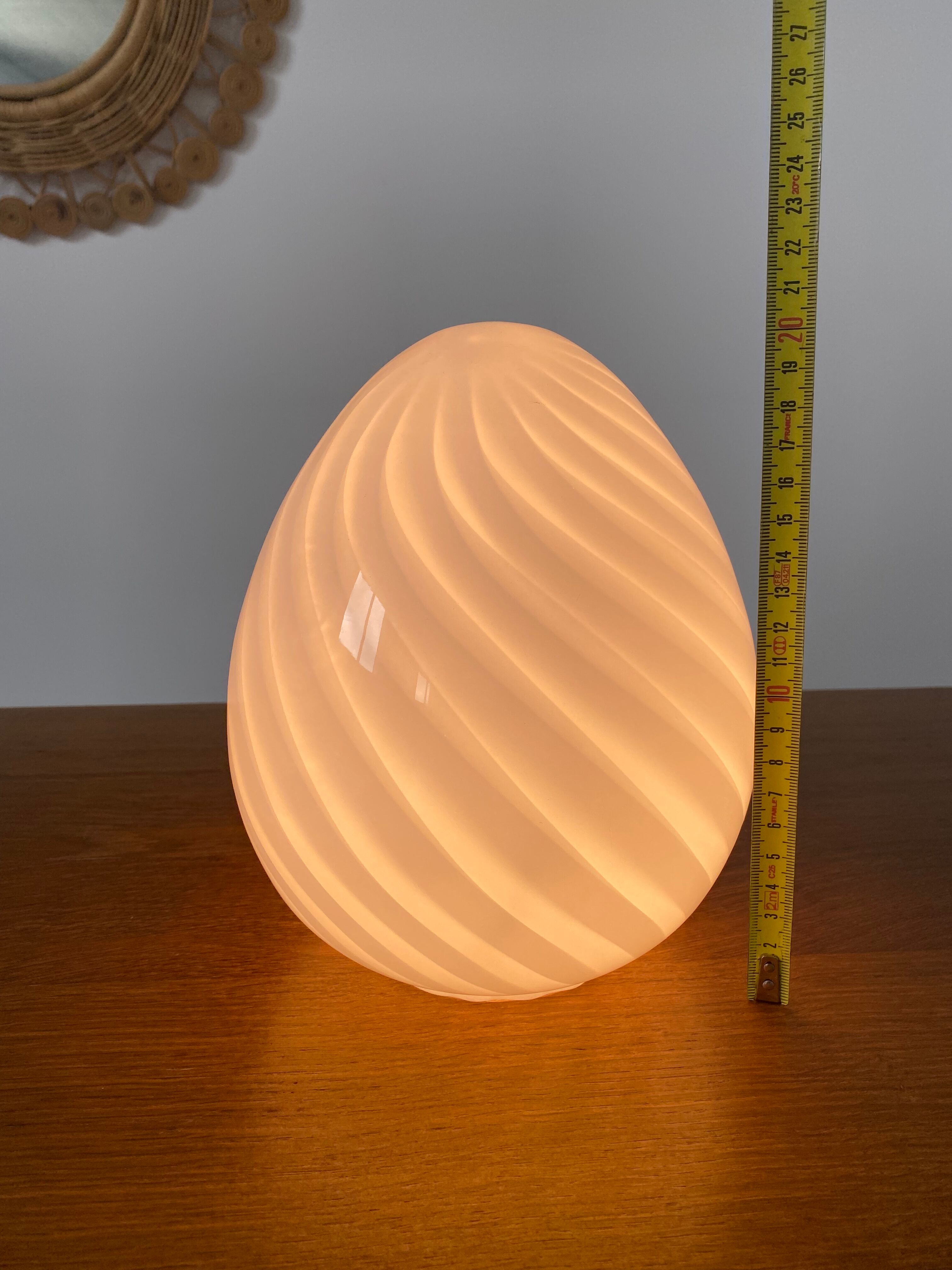 Lamp mini egg vintage glass of MURANO ITALY 1970