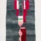 Moroccan Berber Boujaad gray rug with colorful patterns 2.44x1.58m
