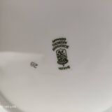 Set of 6 hollow plates in porcelain Bavaria white floral frieze 70s