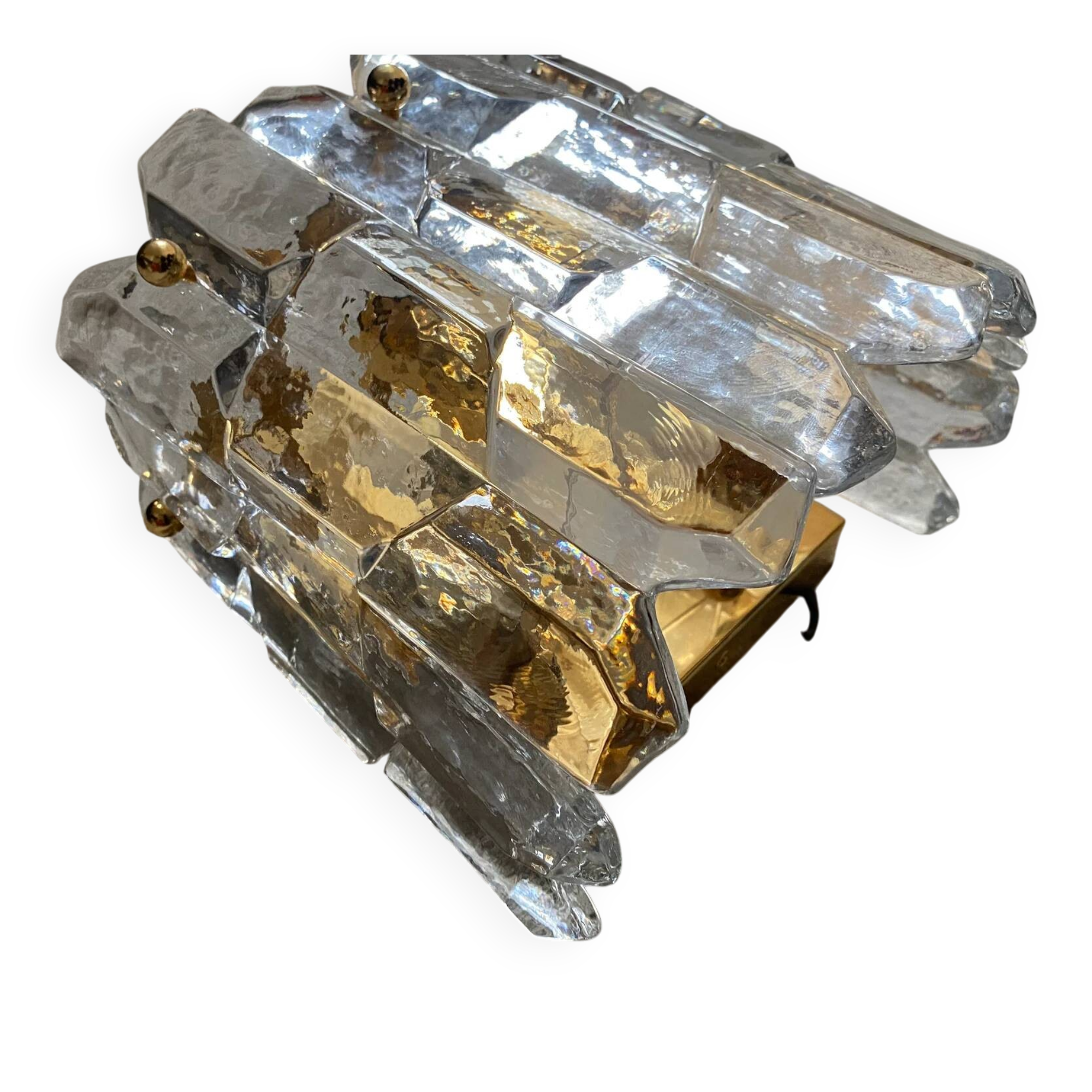 "Palazzo" wall light in crystal by Kalmar, Austria, 1970s
