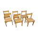 Lot de 6 chaises en bois