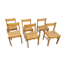 Set of 6 wooden chairs