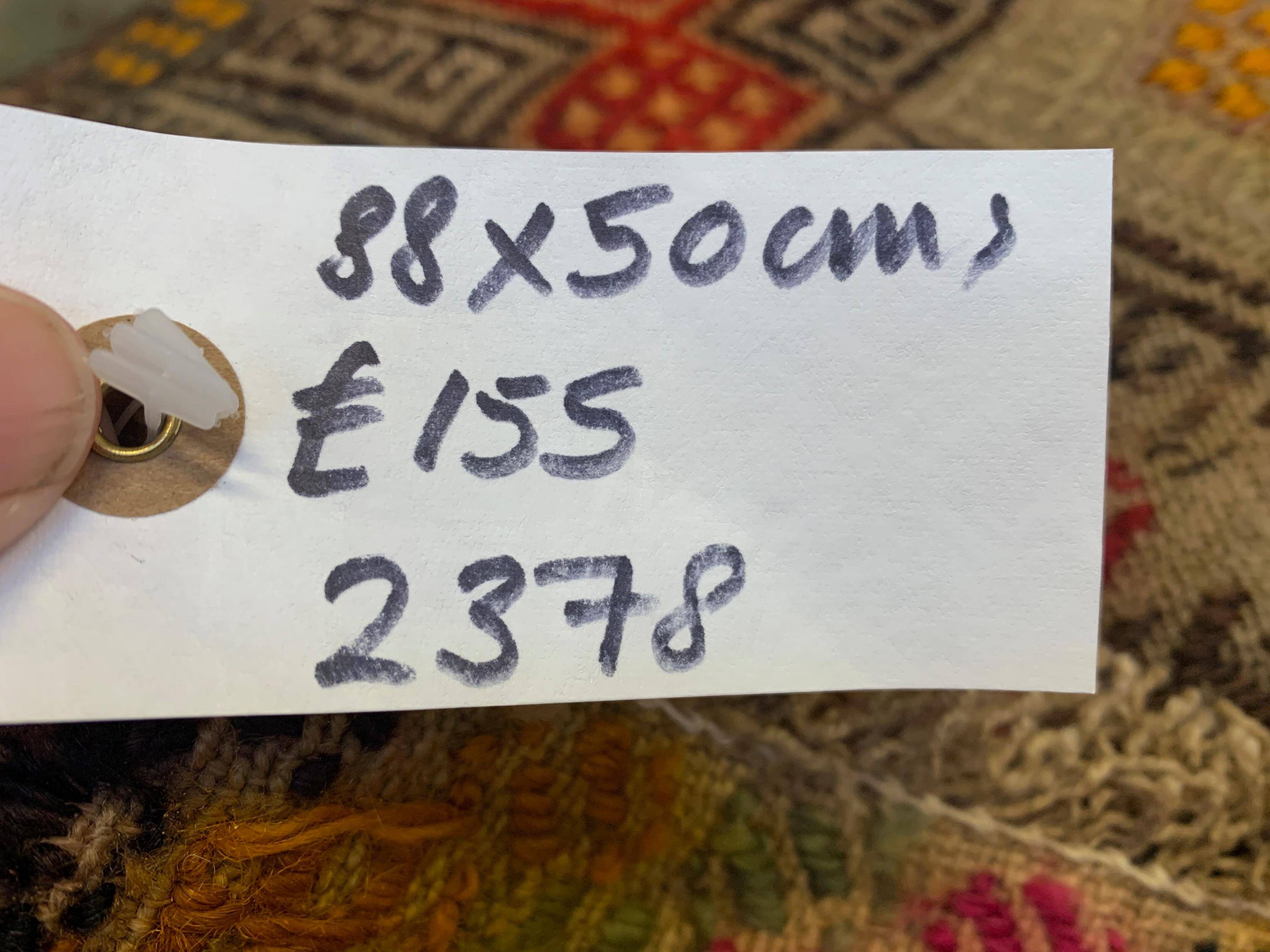 Vintage Turkish Mini Kilim 88x50 cm Wool Small Kelim Runner, shabby Chic