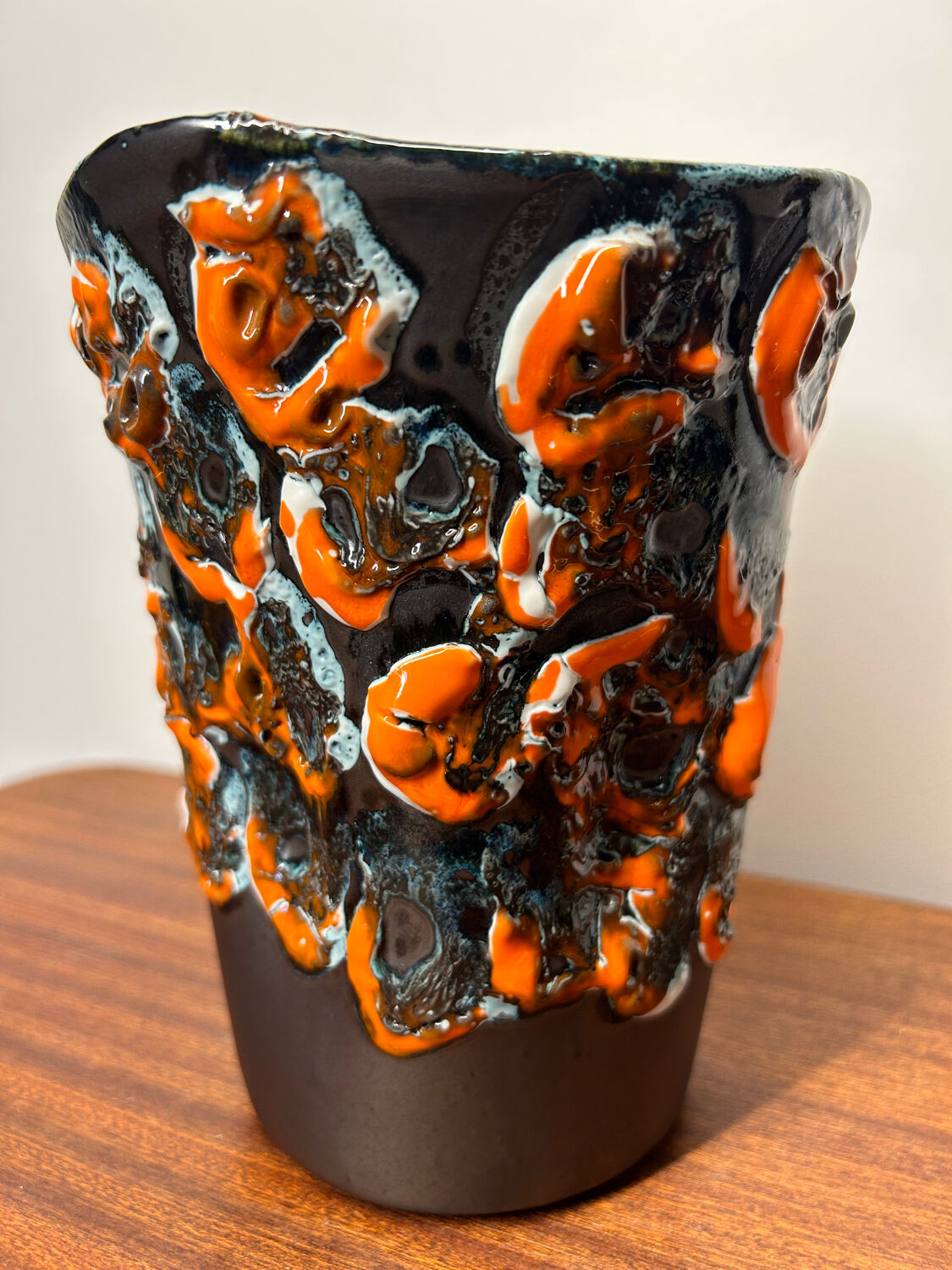 Vallauris ceramic lava vase from the 60s