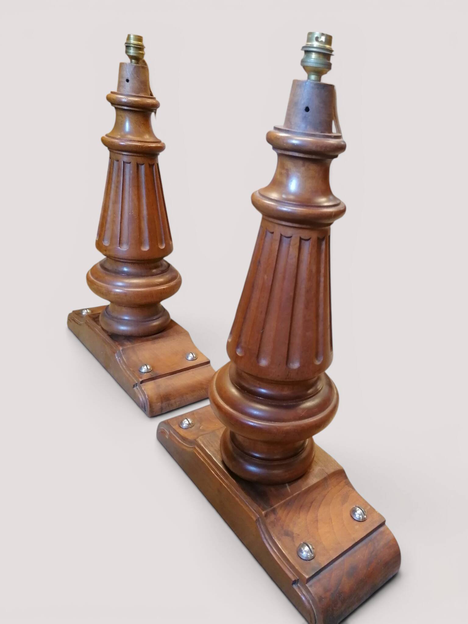 Set of 3 lamp bases in piano feet - Louis XVI style